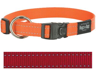 ROGZ FOR DOGS FANBELT HALSBAND ROOD 20 MMX34-56 CM