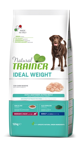 NATURAL TRAINER IDEAL WEIGHT ADULT MEDIUM / MAXI WHITE MEAT 12 KG