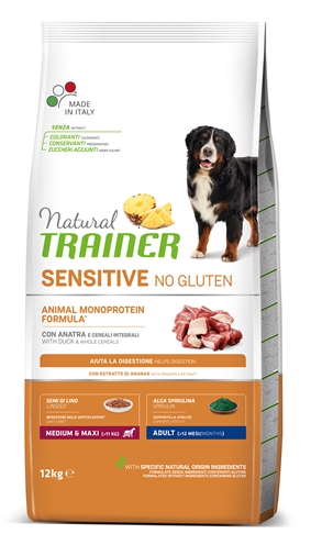 NATURAL TRAINER DOG ADULT MEDIUM / MAXI SENSITIVE DUCK GLUTENVRIJ 12 KG