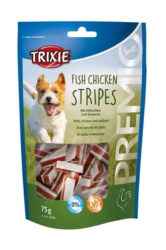 TRIXIE PREMIO FISH CHICKEN STRIPES 75 GR