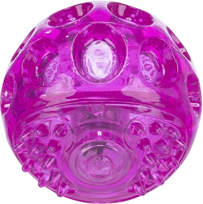 TRIXIE KNIPPERBAL ZONDER GELUID DRIJVEND TPR ROZE 6X6X6 CM