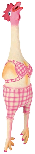 TRIXIE KIP IN BIKINI MET DIERENGELUID LATEX / POLYESTERVLIES 48 CM