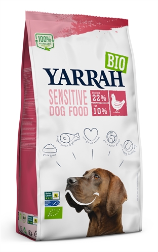 YARRAH DOG BIOLOGISCHE BROKKEN SENSITIVE KIP ZONDER TOEGEVOEGDE SUIKER 10 KG