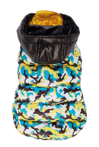 CROCI HONDENJAS TWEEZIJDIG KINKY CAMOUFLAGE GEEL / ZWART / BLAUW 10 CM