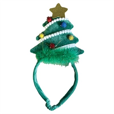 HAPPY PET DIADEEM KERSTBOOM S/M 23X10X2 CM