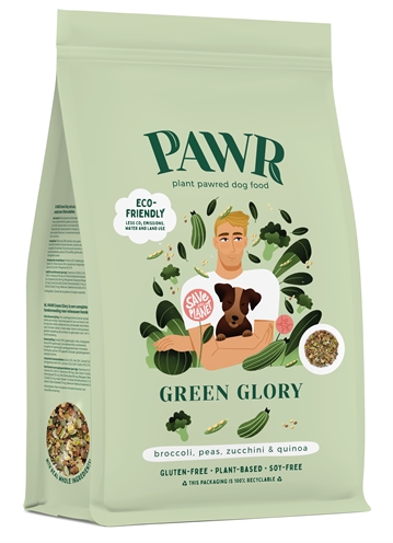 PAWR PLANTAARDIG VEGAN GREEN GLORY BROCCOLI / ERWTEN / COURGETTE / QUINOA 750 GR