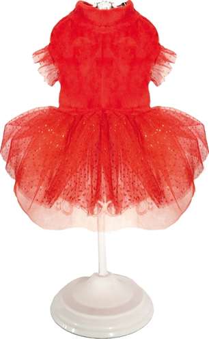 CROCI HONDEN JURK XMAS SPARKLING ROOD 25 CM
