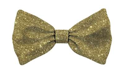 PLENTY GIFTS KERST VLINDERSTRIK GLITTER GOUD 6X12