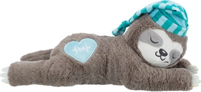 TRIXIE PLUCHE LUIAARD GRIJS MET HEARTBEAT VOOR PUPPY 34 CM