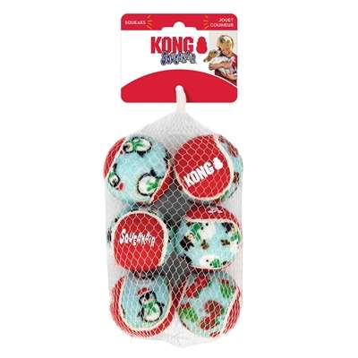 KONG HOLIDAY SQUEAKAIR BAL ASSORTI 6