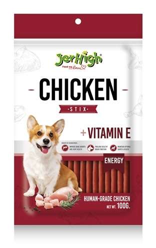 JERHIGH CHICKEN STIX MET KIP EN VITAMINE E 100 GR