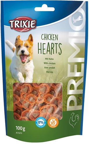 TRIXIE PREMIO HONDEN KIP HARTJES 100 GR