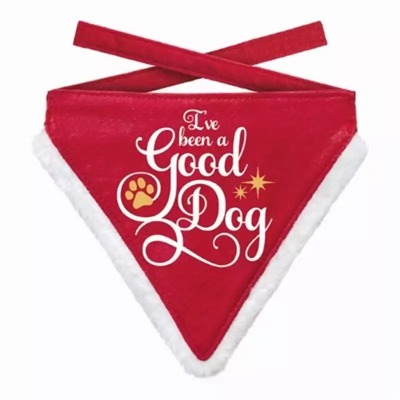 PLENTY GIFTS KERST BANDANA GOOD DOG ROOD 16-20 CM 18