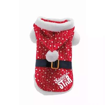 PLENTY GIFTS KERST HONDENJAS SANTA'S STAR ROOD MEDIUM