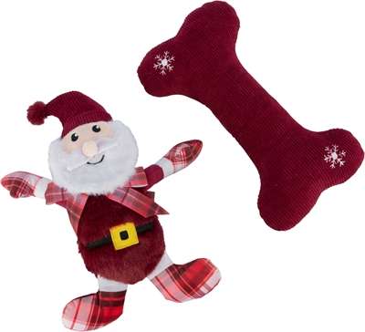 TRIXIE XMAS GIFTSET BOT MET KERSTMAN PLUCHE / STOF 30 CM