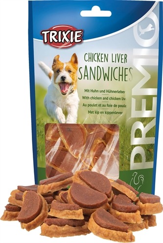 TRIXIE PREMIO CHICKEN LIVER SANDWICH GLUTENVRIJ 100 GR