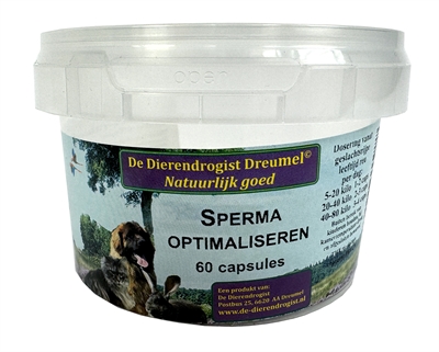 DIERENDROGIST SPERMA OPTIMALISEREN CAPSULES 60 ST
