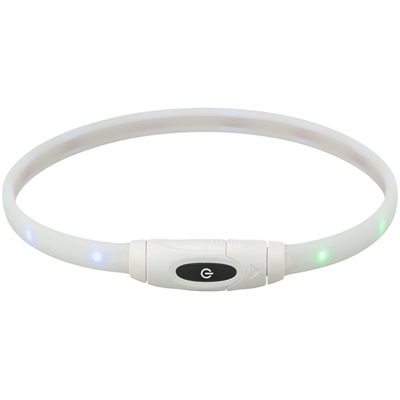 TRIXIE LICHTGEVENDE HALSBAND HOND USB SILICONEN OPLAADBAAR MEERKLEURIG 65X1