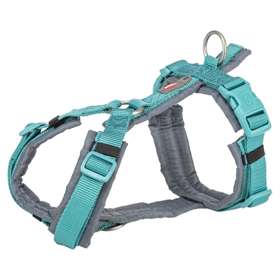 TRIXIE HONDENTUIG PREMIUM TREKKING AQUA BLAUW / GRAFIET GRIJS 44-53X2 CM