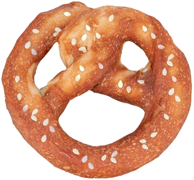 TRIXIE DENTA FUN PRETZEL MET EENDENBORST 9 CM 40 GR 100 ST