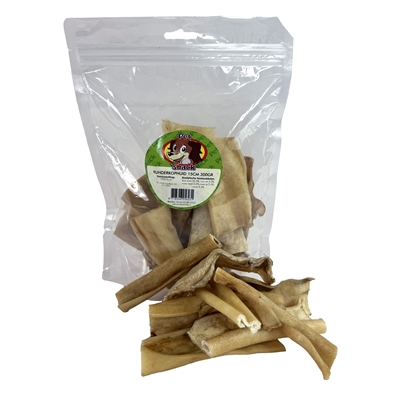 PETSNACK RUNDERKOPHUID 15 CM 250-300 GR