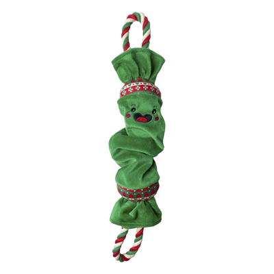 HAPPY PET TOP N TAIL ROPEE CHRISTMAS CRACKER GROEN 50X9X6 CM