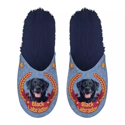 PANTOFFEL BLACK LABRADOR DONKERBLAUW MAAT 39-42