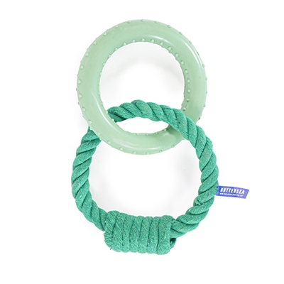 BATTERSEA RING RUBBER / TOUW GROEN 7X7 CM