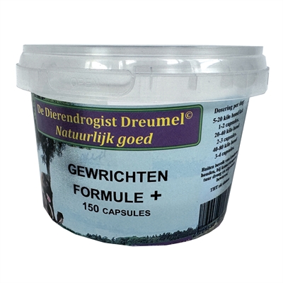 DIERENDROGIST GEWRICHTSFORMULE+ CAPSULES 150 ST