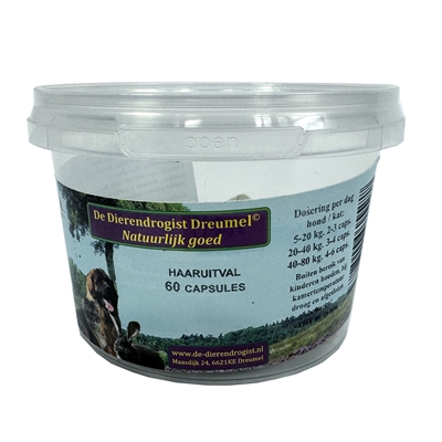 DIERENDROGIST BIJ HAARUITVAL CAPSULES 60 ST