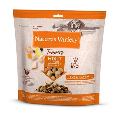 NATURES VARIETY FREEZE DRIED TOPPERS CHICKEN 120 GR