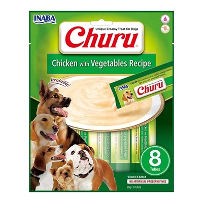 INABA DOG CHURU CHICKEN WITH VEGETABELS RECIPE 8X20 GR