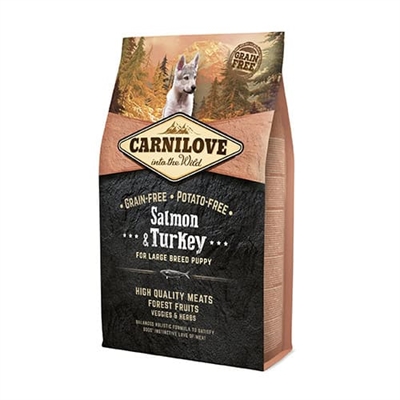CARNILOVE SALMON / TURKEY PUPPIES LARGE BREED 4 KG