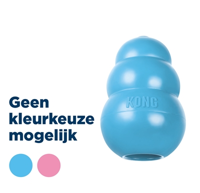 KONG PUPPY KONG RUBBER ROZE OF LICHTBLAUW ASSORTI 3