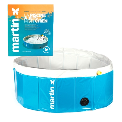 MARTIN POOL MET JETS BLAUW / WIT 120X30 CM