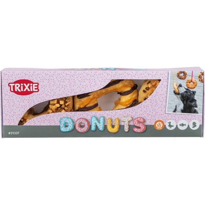 TRIXIE DONUTS EEND / KIP / KABELJAUW 9 CM 55 GR 3 ST