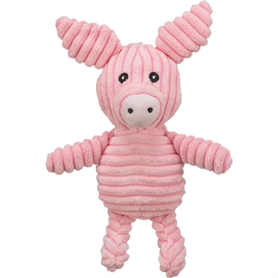 TRIXIE BIGGETJE RIBSTOF PLUCHE ROZE 27 CM