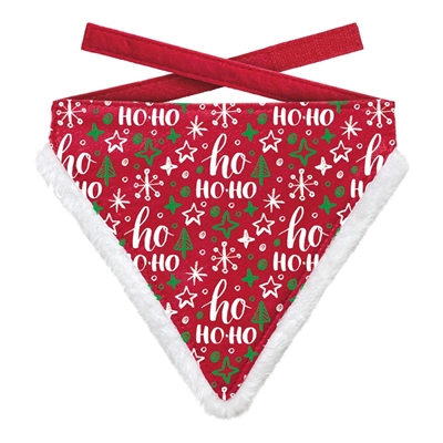 PLENTY GIFTS KERST BANDANA HOHO ROOD 58-70 CM 22X25 CM