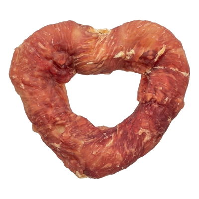 TRIXIE DENTA FUN HEART MET EENDENBORST 8 CM 40 GR 50 ST