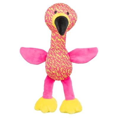 TRIXIE FLAMINGO STOF ROZE / GEEL 32X12X11 CM