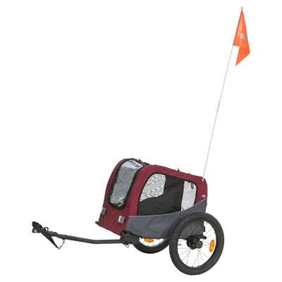 TRIXIE HONDENFIETSKAR GRIJS / ROOD 61/125X56X64 CM
