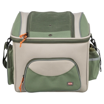 TRIXIE FIETSMAND VOOR STUUR POLYESTER OLIJFGROEN / BEIGE 48X34X40 CM