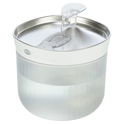 TRIXIE DRINKFONTEIN AQUA CLEAR KUNSTSTOF / RVS WIT 18X18X16 CM