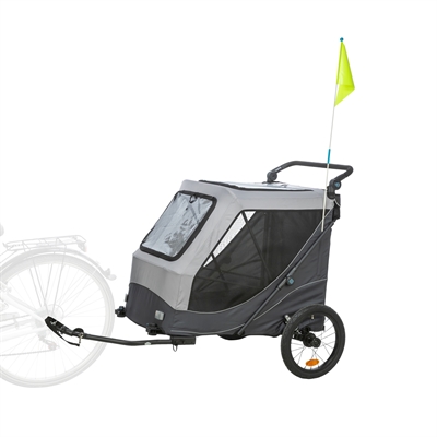 TRIXIE FIETSKAR OPVOUWBAAR SNELVOUW FUNCTIE TOT 45KG GRIJS XL 87