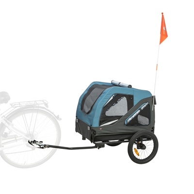 TRIXIE FIETSKAR TOT 35 KG BLAUW / GRIJS M 81X102/145X102 CM