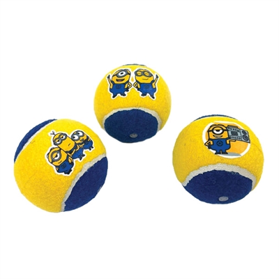 MINIONS SQUEAKY TENNISBALLEN MET PIEP GEEL / BLAUW 6