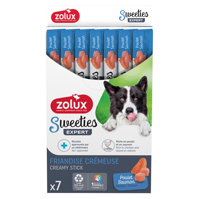 ZOLUX SWEETIES EXPERT CREAMY STICKS KIP / ZALM 7X14 GR