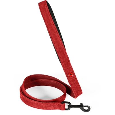 ZOLUX EXPERT HONDENRIEM PREMIUM LEER / NEOPREEN ROOD 100X2 CM