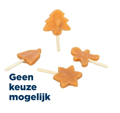 TRIXIE XMAS LOLLIPOP MIX BOOM / STER / GEMBERKOEKMAN / BEL 18 GR 200 ST