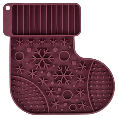 TRIXIE XMAS LICK'N'SNACK LIKMAT MET ZUIGNAP SILICONE 20 CM
